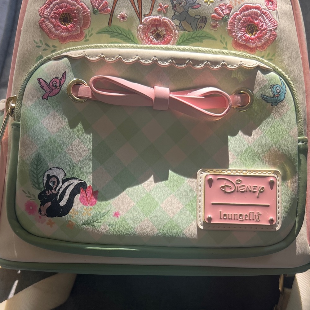 Loungefly Disney Bambi Backpack - Mint Green and Pink - Picture 8 of 14